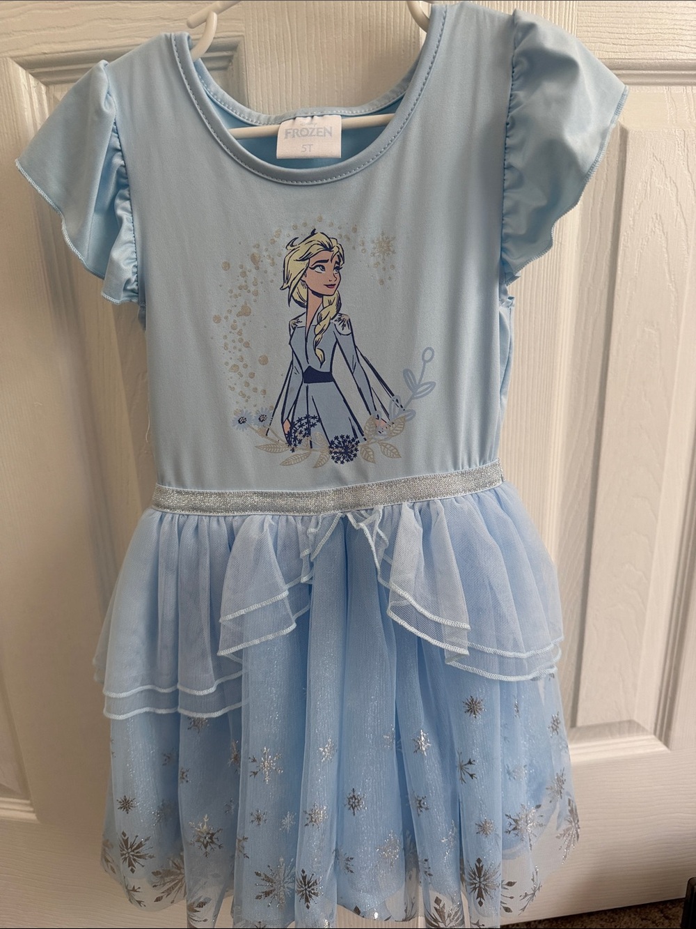 Disney Elsa Light Blue Sparkle Tulle Dress